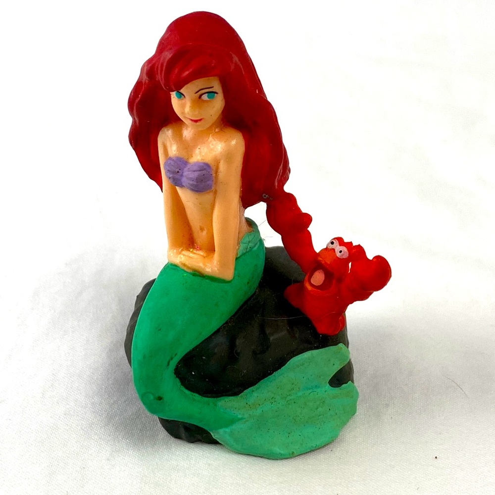 The Little Mermaid Ariel & Sebastian 2.5" Applause rubber vinyl Figure, Vintage…